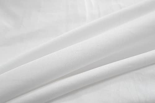 White Ruffles Pillow Shams Queen Size 2-Pack Pure Cotton