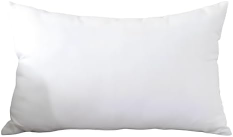 TAOSON Decorative Cotton Canvas Pillow Cover - White 12x20