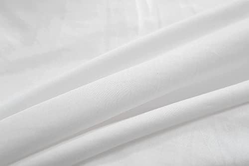 White Ruffled Pillow Shams 2-Pack King Size 20x36