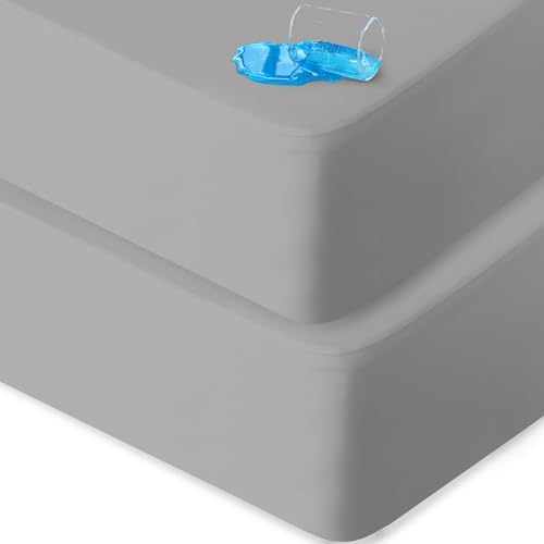 Biloban Mini Crib Sheets Fitted Waterproof 38 x 24 2 Pack