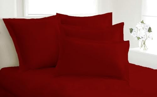 Bluemoon Homes Set of 2 Pillow Shams King Size 20x40 Burgundy