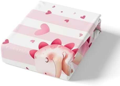 Castle Fairy Pink Dinosaur Sheet Set Kawaii Kids Bedding