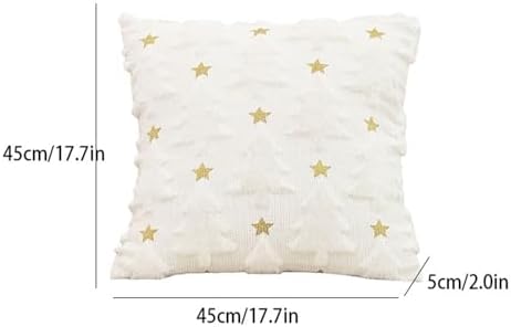 Cute Star Embroidery Christmas Tree Pillow Case
