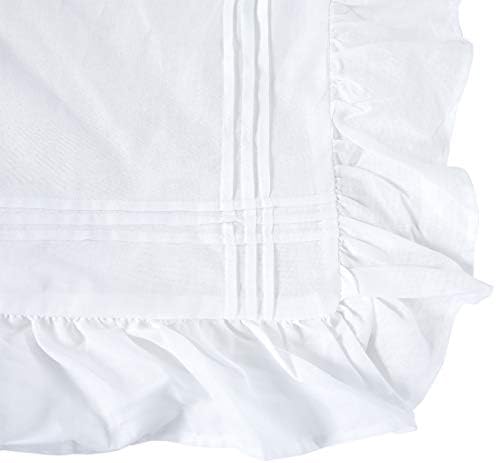 YINFUNG White Ruffled Pillow Shams Set of 2 20x30 Queen Size