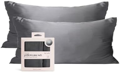 Kitsch Satin Pillowcase Set of 2 19x36 Inch Cooling 600 Thread Count