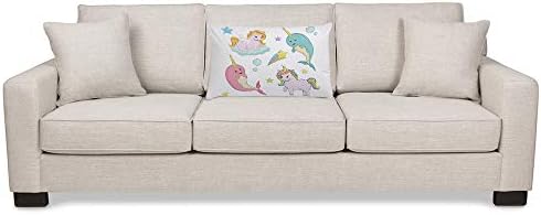 EKOBLA Cute Unicorn Animals Throw Pillow Cover 20x30 Inch