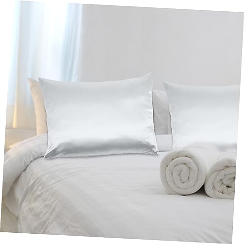 KICHOUSE 2pcs Silk Pillowcase Set Breathable Cover