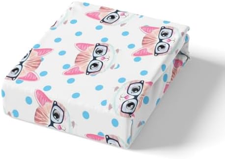 Homewish Cute Cat Fitted Sheet Twin Set with Pillowcase