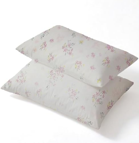 MorroMorn Soft Pillow Covers for Kids - 2 Pack Pink Flowers