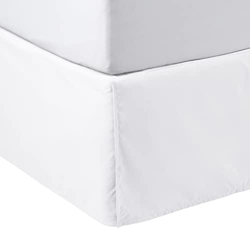 Amazon Basics Queen Bed Skirt Bright White 60x80 inches 1