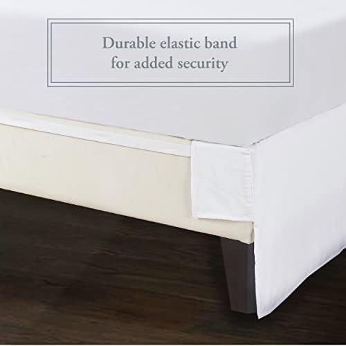Bed Makers Wrap-Around Bed Skirt Queen White 15 Inch Drop