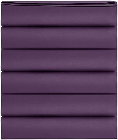 Elegant Comfort 6-Pack Flat Sheets Eggplant Purple
