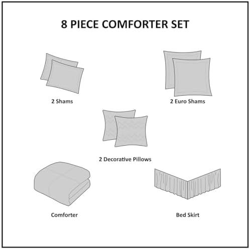 ROCKRAIN 8-Piece King Comforter Set