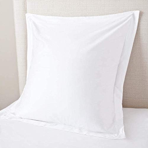 26x26 Euro Pillow Shams Set of 2 White 600 Thread Count 1