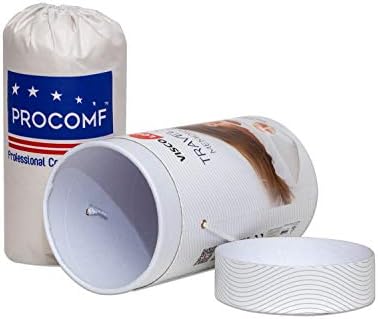 VISCO LOVE Memory Foam Travel Pillow with Covers