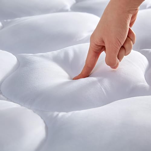 SLEEP ZONE Quilted Fitted Queen Mattress Pad Cover