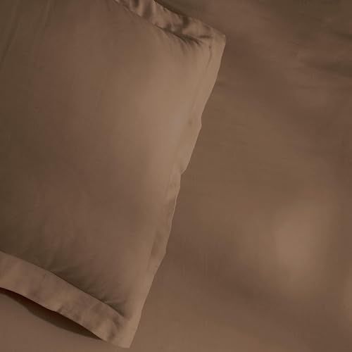 Superior 300-Thread Duvet Cover Set Premium Egyptian Cotton FullQueen Taupe 1