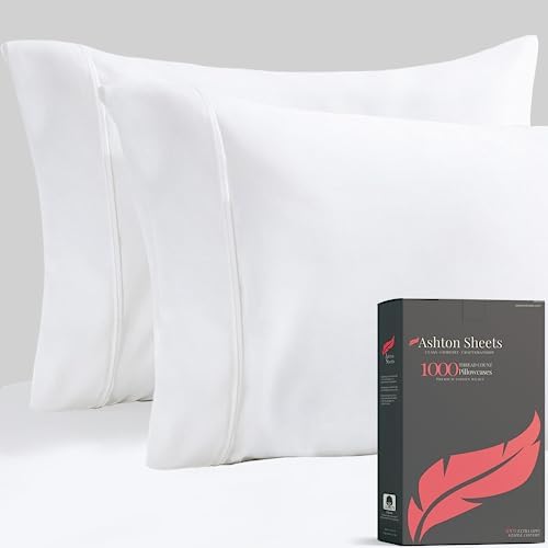 Ashton Sheets Luxury Egyptian Cotton Pillow Cases Set of 2