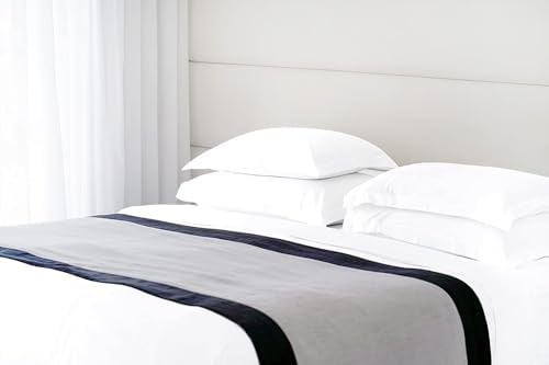 Omnegon European Square Pillow Sham Set of Two 24x24 Inch 100 Egyptian Cotton