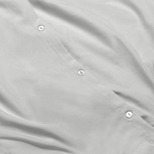 Nestl 7-Piece Queen Duvet Cover Set - Silver Gray