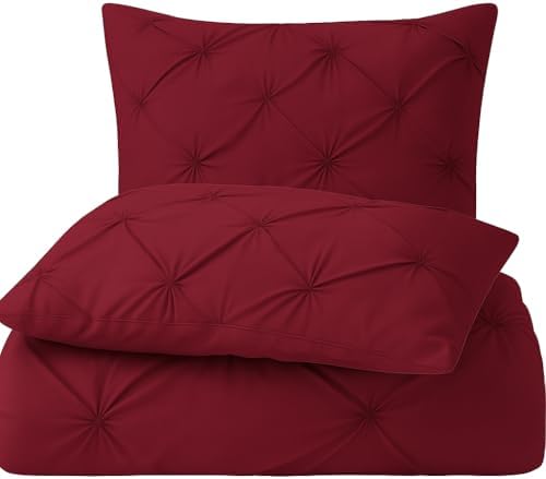 COTTON STICH Pinch Pleated Queen Pillow Shams Set of 2 1