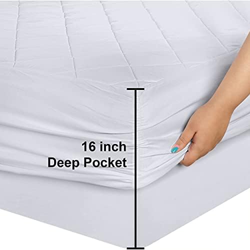 Utopia Bedding Quilted Fitted Mattress Pad California King 1