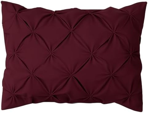 COTTON STICH Pinch Pleated Queen Pillow Shams Set of 2 1