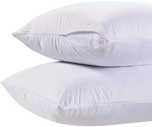 White Classic Luxury Hotel Zippered Pillow Cover Set of 2