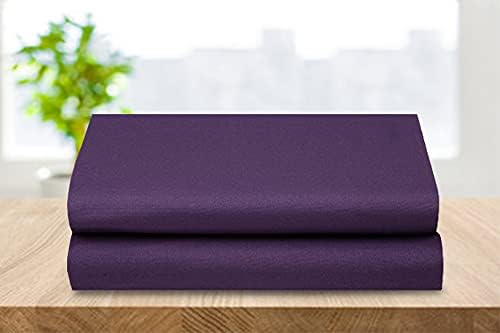 Elegant Comfort 2-Pack Flat Sheet - Eggplant Purple