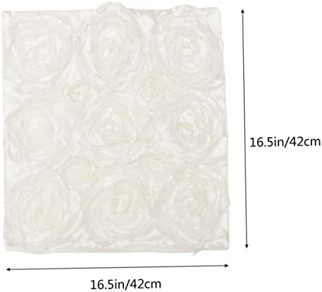 QUMIIRITY 3D Rose Decorative Pillowcase with Invisible Zipper