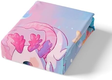 Homewish Kids Kawaii Axolotl Fitted Sheet Set