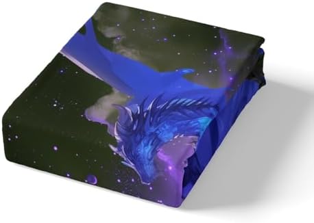 Homewish Dragon Fitted Sheet Twin Size Set with Pillowcase