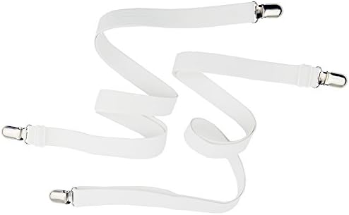 2 Pieces Adjustable Bed Sheet Fasteners with Metal Clips