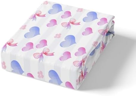 Manfei Princess Castle Style Pink Fitted Sheet Set with 2 Pillowcases