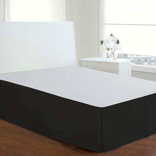 Fresh Ideas Tailored Poplin Bed Skirt King Black