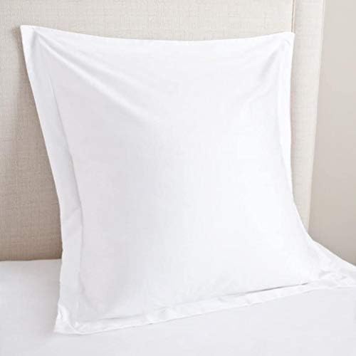 26x26 Euro Pillow Shams Set of 2 White 600 Thread Count 1