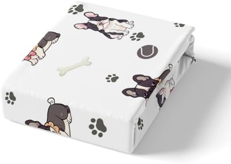 Castle Fairy Frenchie Dog Kids Sheet Twin Set with Pillowcase