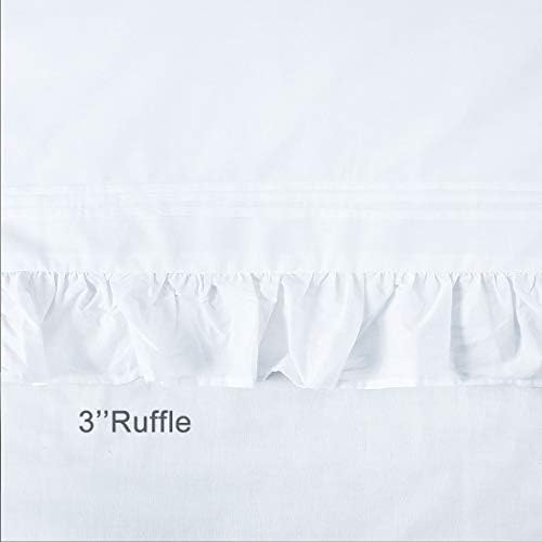 YINFUNG White Ruffled Pillow Shams Set of 2 20x30 Queen Size