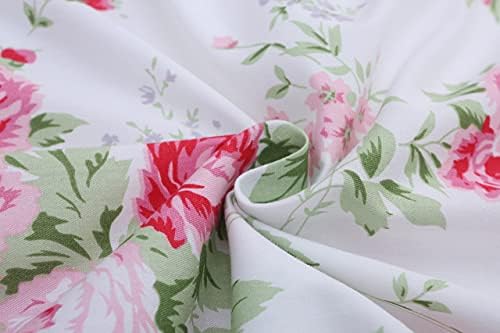 2-Pack Rose Floral Print Pillow Shams with Lace Ruffles 1