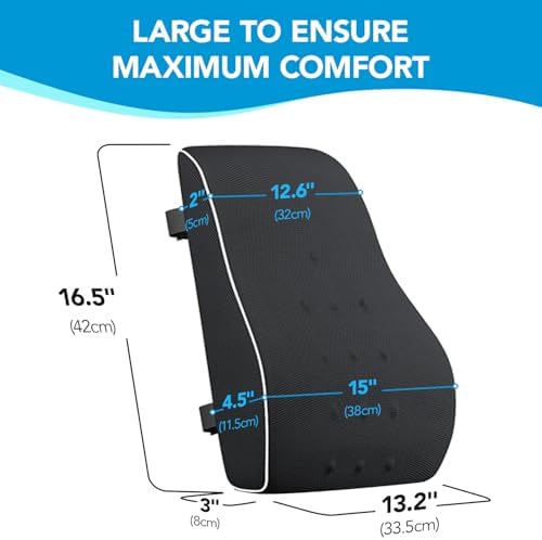 QUTOOL Lumbar Support Pillow for Office Chair and Car