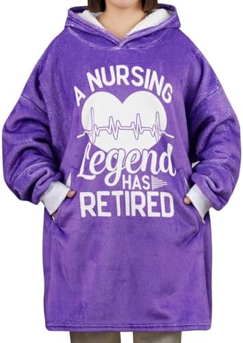 Huglanket Nursing Retirement Hoodie Blanket