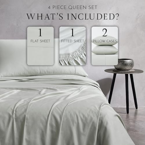 Linen Closet Smart Sleep 4-Piece Sheet Set Queen Sage