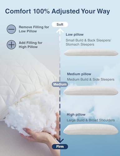 ZonLi Memory Foam Body Pillow for Adults 20x54 Inch White 1