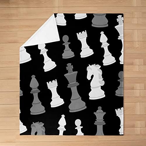 Feelyou Plush Throw Blanket with Chess Design 50x60