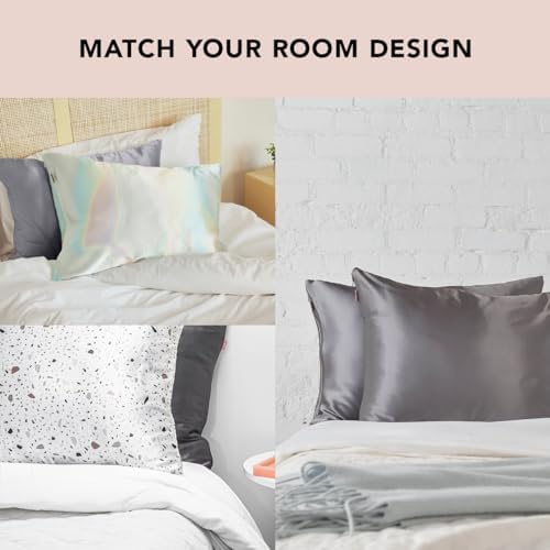 Kitsch Satin Pillowcase Set of 2 19x36 Inch Cooling 600 Thread Count
