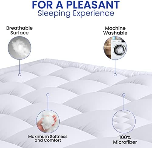 Utopia Bedding King Mattress Pad With Pillow Top