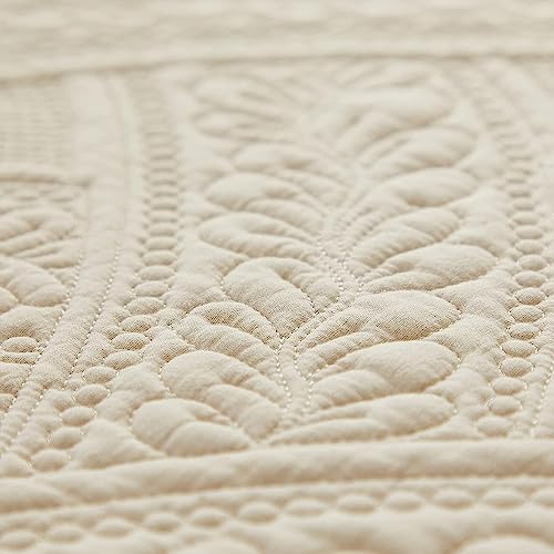 Brandream Beige Leaf Pillow Shams Set of 2