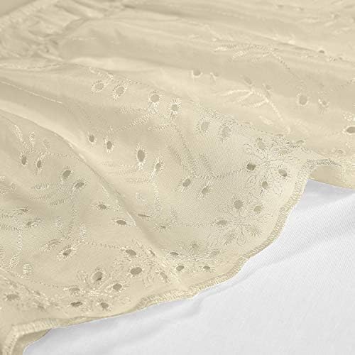 Adjustable Elastic Eyelet Bed Skirts with 145 Inch Drop