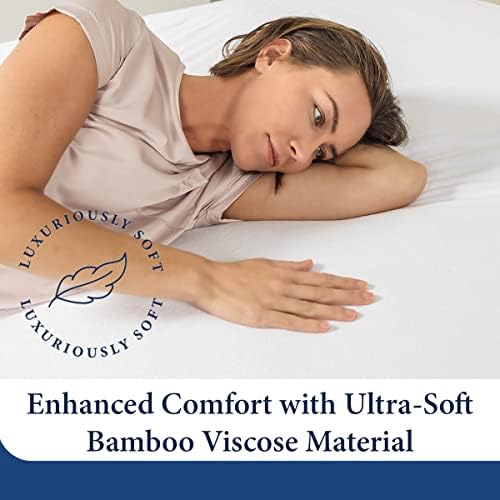 Cosy House Collection Luxury Mattress Protector - Full Size White