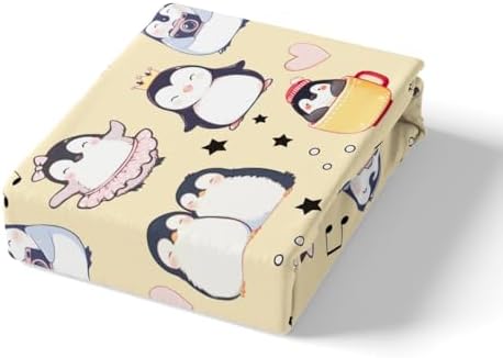 Kawaii Penguin Fitted Sheet Twin Size Set